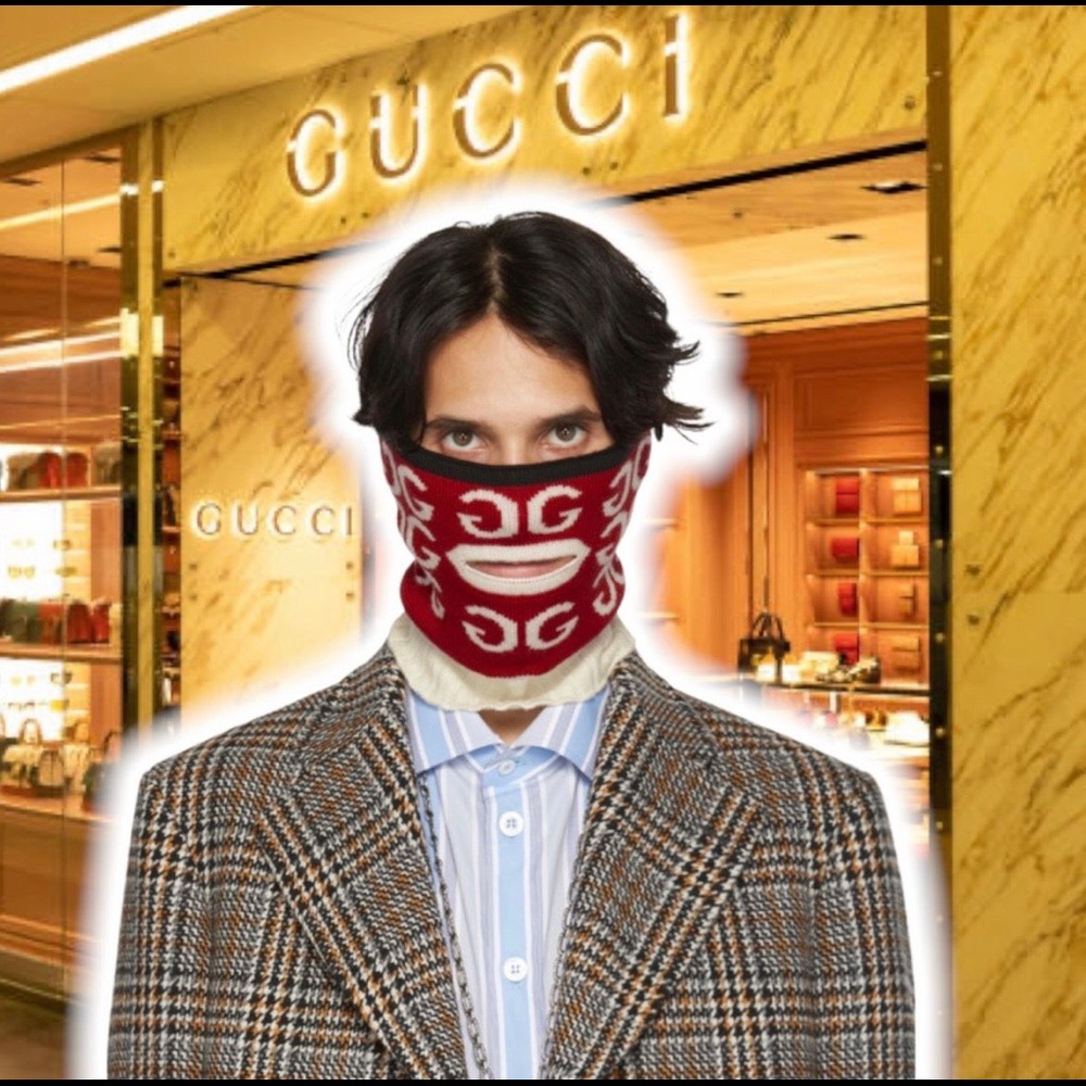 GuCCi Jacquard Mouth Opening 😲 Neck Warmer🧣